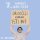 Ilustrirani plakat festivala „7. Upset Art Fest“ s osobom koja drži natpis „Drukčiji korak, isti put“, uz naznačene datume održavanja 29.–30. studenoga 2025.