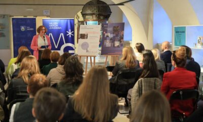 Predstavljanje publikacije u Muzeju grada Zagreba uz govor pred publikom i izložene informativne panele.