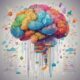 Na slici se nalazi stiliziran, vrlo šaren prikaz ljudskog mozga. Svaki dio mozga obojen je drugom bojom — plavom, zelenom, žutom, narančastom, ružičastom i ljubičastom — što daje dojam raznolikih funkcija i kreativne energije.