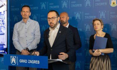Predstavnici Grada Zagreba predstavljaju prometne mjere na konferenciji za medije.