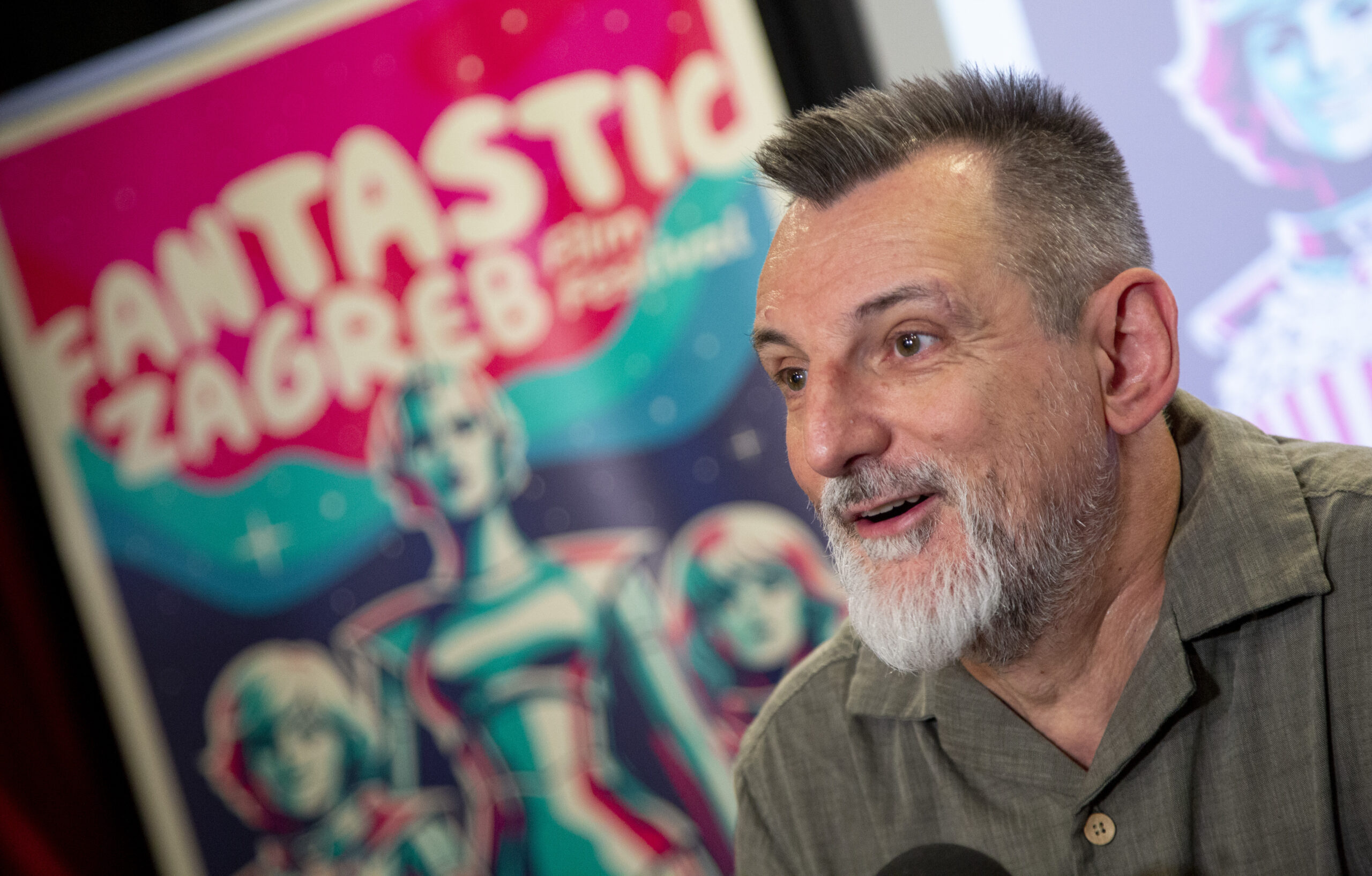 Održana je konferencija za medije povodom predstavljanja programa 16. Fantastic Zagreb Film Festivala, najvećeg festivala fantastike i žanrovskog filma u regiji. Na slici Stjepan Hundić.