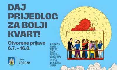 Plakat Grada Zagreba s pozivom građanima za prijavu prijedloga za bolji kvart.