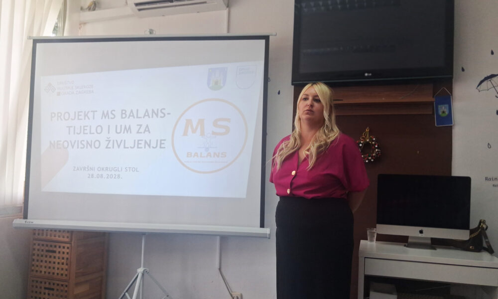 Predstavljanje projekta ‘MS Balans – tijelo i um za neovisno življenje’ Društva multiple skleroze Grada Zagreba.