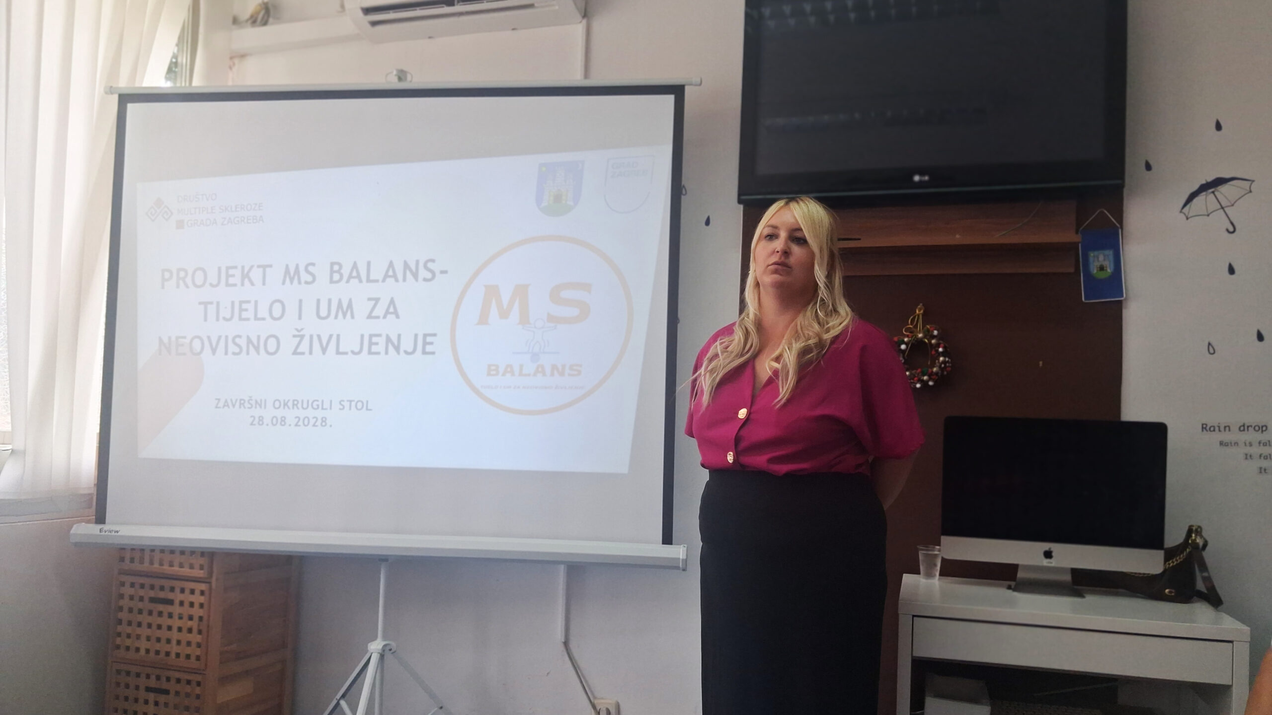 Predstavljanje projekta ‘MS Balans – tijelo i um za neovisno življenje’ Društva multiple skleroze Grada Zagreba.