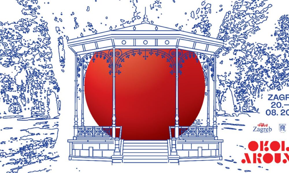 Ilustracija paviljona u parku s crvenim krugom i najavom događanja u Zagrebu od 20. do 30. kolovoza 2026.