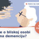 Grafički poziv na sudjelovanje u istraživanju namijenjenom osobama koje brinu o članu obitelji s demencijom.