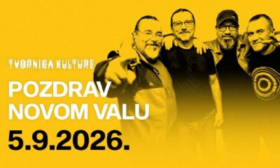 Promotivni vizual koncerta grupe Pozdrav Novom Valu u Tvornici kulture 5. rujna 2026.