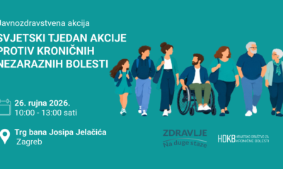Najavni vizual javnozdravstvene akcije protiv kroničnih nezaraznih bolesti, 26. rujna na Trgu bana Jelačića.