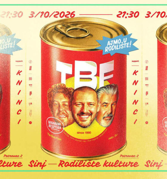 Najavni vizual koncerta grupe TBF u riječkom Pogonu kulture, 3. listopada 2026.