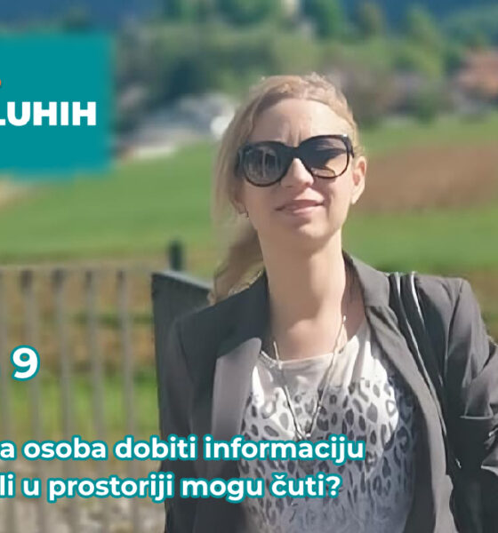 Najavni vizual 9. epizode serijala „Svijet gluhih“ o pravu gluhih osoba na pristup informacijama.
