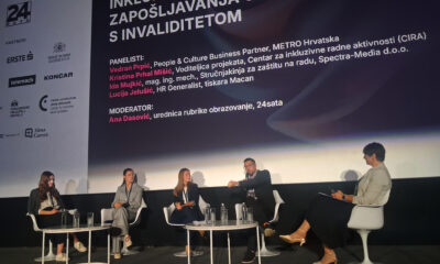 Panel-rasprava o zapošljavanju osoba s invaliditetom s četvero panelista i moderatoricom.