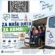 Na slici je promotivni plakat donatorske akcije „Za našu djecu – za kombi“, koju provodi Športsko rekreativna udruga osoba i djece s invaliditetom Vjeruj i Djeluj. U središnjem dijelu nalazi se fotografija kombija prilagođenog za prijevoz osoba u invalidskim kolicima, a u njemu su prikazana djeca. Velikim slovima istaknuta je poruka „ZA NAŠU DJECU ZA KOMBI“, uz poziv „Pomozimo djeci s najtežim invaliditetom do sigurnog putovanja!“ Na plakatu su istaknute i poruke „Zajedno do novih mogućnosti!“, „Mala pomoć, velike promjene!“ te „I oni zaslužuju putovati!“. Prikazane su i tri važne svrhe nabave kombija – škola, izleti i bolji život. U gornjem dijelu nalazi se QR kod uz poziv „Skeniraj kod i doniraj!“, dok su pri dnu navedeni podaci za uplatu donacija, uključujući IBAN udruge, naziv udruge, adresu, OIB, e-mail i telefonski broj. Vizualno, plakat koristi plavu i zelenu boju, a fotografija djece i prilagođenog kombija naglašava humanitarnu svrhu akcije i potrebu za sigurnim prijevozom djece s invaliditetom.